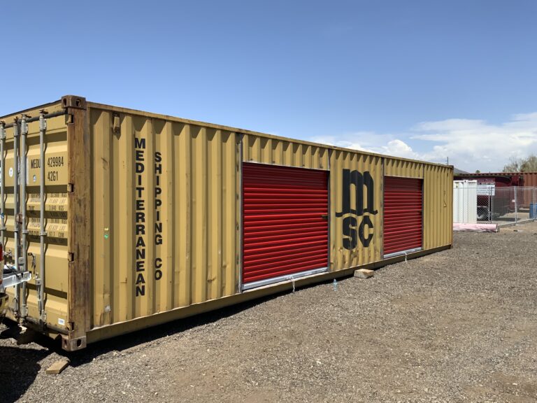modified shipping containers with roll up doors