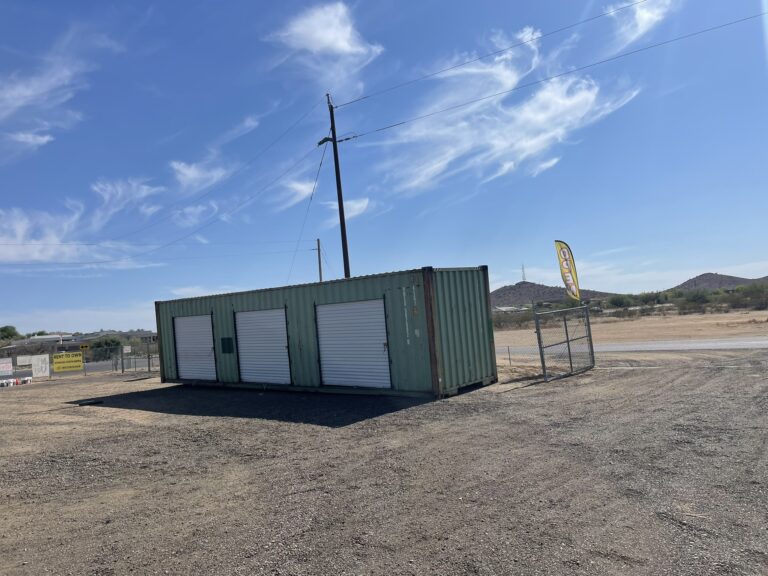 modified shipping containers with roll up doors